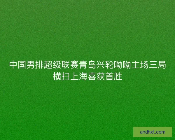 中国男排超级联赛青岛兴轮呦呦主场三局横扫上海喜获首胜